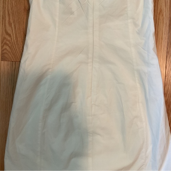 New - Zara white poplin dress embroidered ruffles dainty summer strapless - Picture 13 of 16